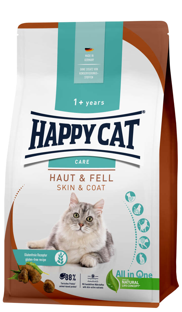 HAPPY CAT Katzen-Trockenfutter Sensitive Haut & Fell